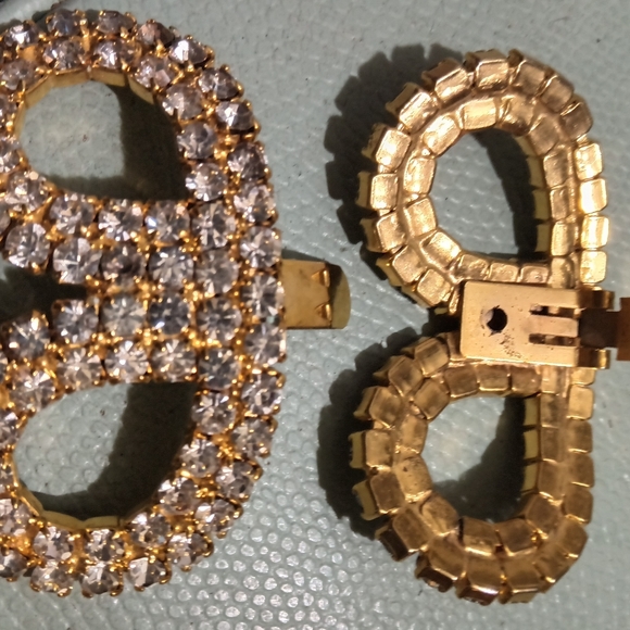 Vintage Rhinestone Shoe Clips - Picture 3 of 4